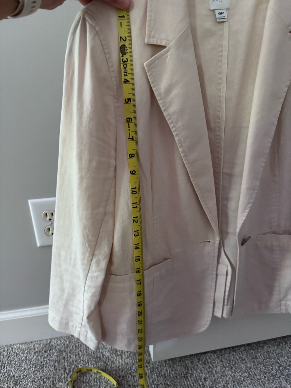 J. Crew Womens PETITE Linen blend Blazer Jacket - Picture 6 of 9